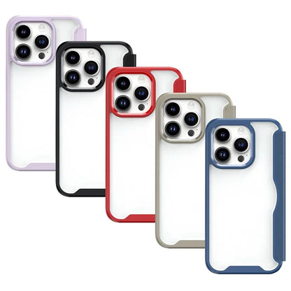 For iPhone 15 Pro Case RFID Blocking TPU+Acrylic+PU Leather Phone Shell
