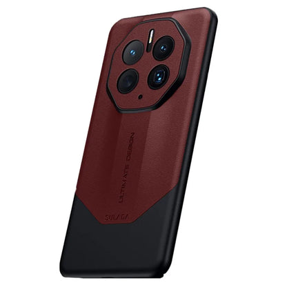 SULADA For Huawei Mate 50 Pro 4G Case Anti-scratch PC Coated with PU Leather Phone Back Shell