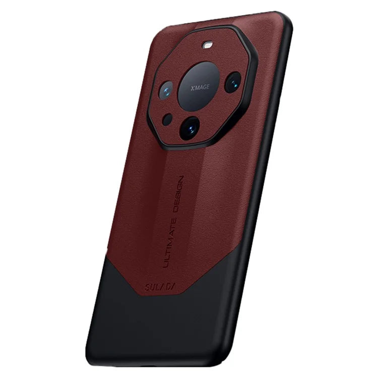 SULADA For Huawei Mate 60 Pro Case PC Coated with PU Leather Anti-fall Cell Phone Shell