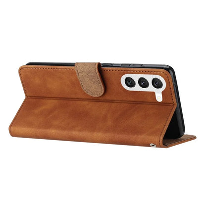 For Samsung Galaxy S24 Case Anti-Scratch Phone Shell Imprinted Leather Wallet Stand Cover