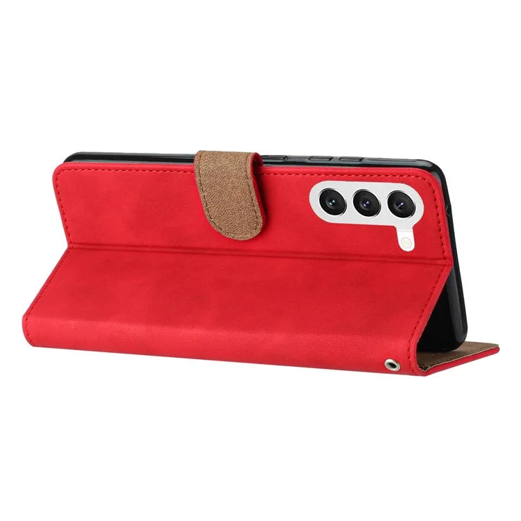 For Samsung Galaxy S24 Case Anti-Scratch Phone Shell Imprinted Leather Wallet Stand Cover