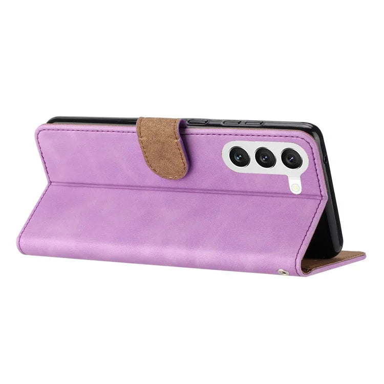 For Samsung Galaxy S24 Case Anti-Scratch Phone Shell Imprinted Leather Wallet Stand Cover