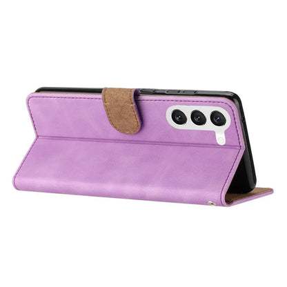 For Samsung Galaxy S24 Case Anti-Scratch Phone Shell Imprinted Leather Wallet Stand Cover