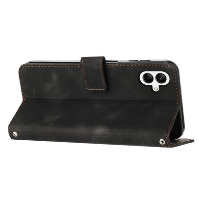 For Samsung Galaxy A05 4G Case Triangle Imprinted PU Leather Wallet Cover