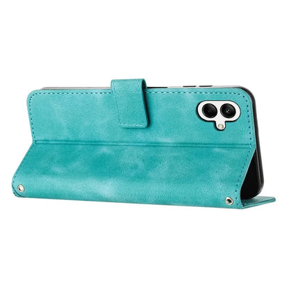 For Samsung Galaxy A05 4G Case Triangle Imprinted PU Leather Wallet Cover