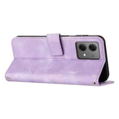 For Motorola Edge 40 Neo 5G Case Triangle Imprinted Phone Wallet Cover with Strap