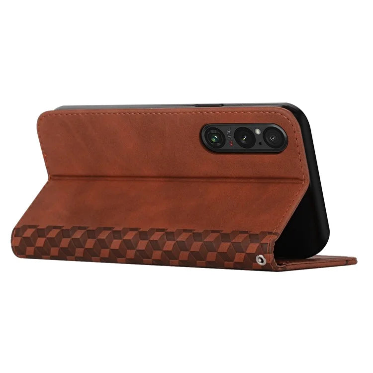 For Sony Xperia 1 V Case Imprinted Pattern Wallet Stand Cover Wholesale Phone Cases