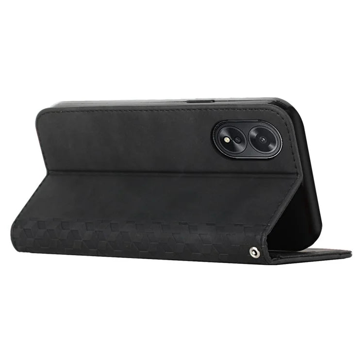 Skin-touch Feeling Case for Oppo A38 4G / A18 4G Magnetic Leather Shell Stand Wallet Phone Cover
