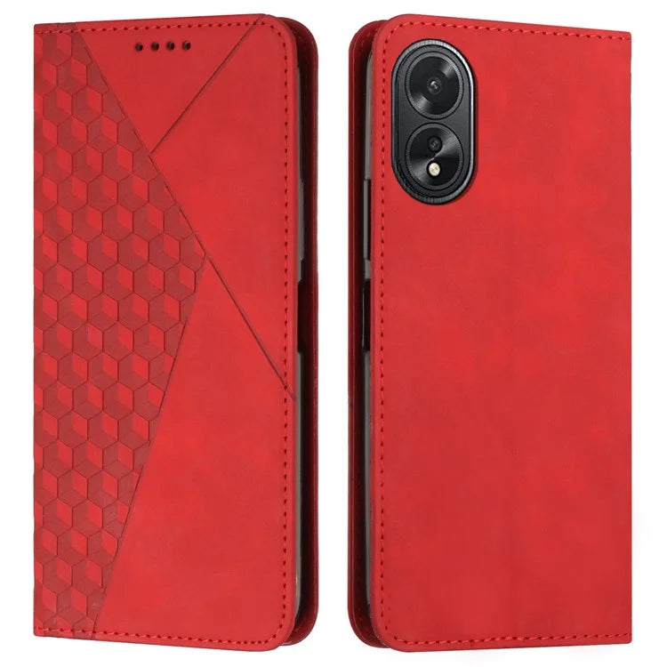 Skin-touch Feeling Case for Oppo A38 4G / A18 4G Magnetic Leather Shell Stand Wallet Phone Cover