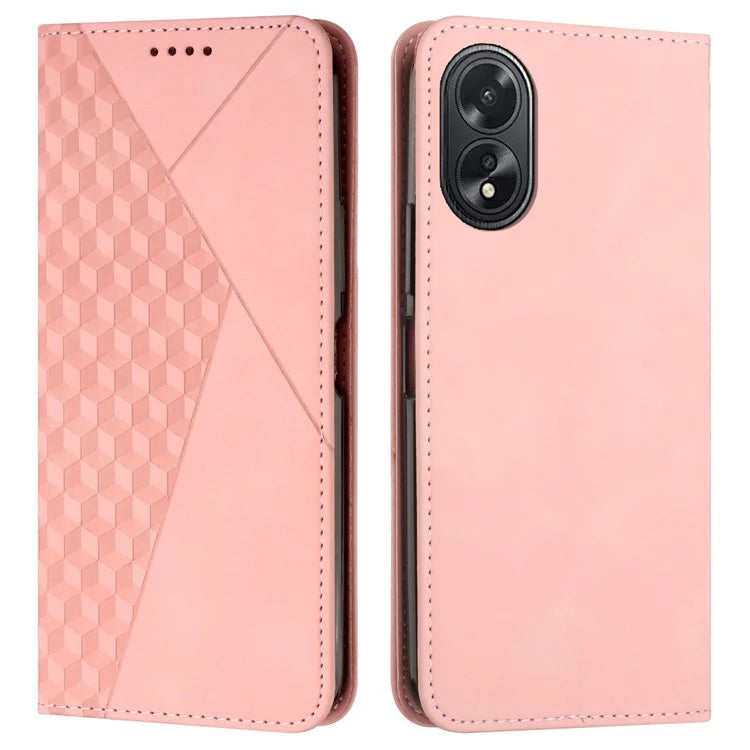Skin-touch Feeling Case for Oppo A38 4G / A18 4G Magnetic Leather Shell Stand Wallet Phone Cover