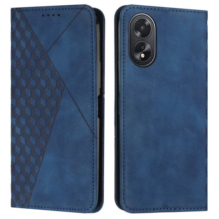 Skin-touch Feeling Case for Oppo A38 4G / A18 4G Magnetic Leather Shell Stand Wallet Phone Cover