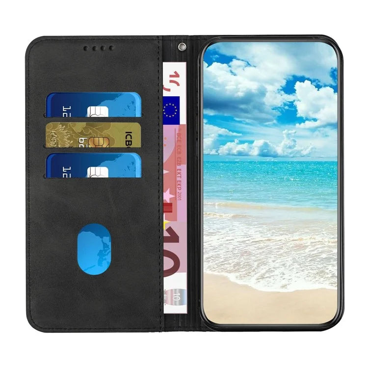 For Samsung Galaxy A05 4G Case Imprinted Pattern Stand Phone Shell Skin-touch Wallet Leather Cover