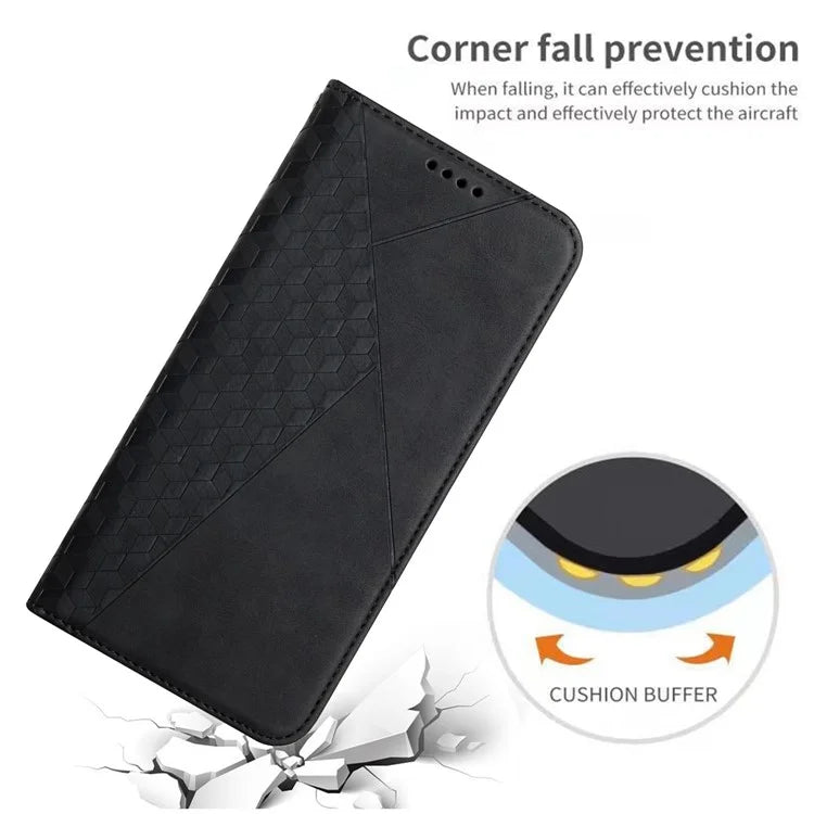 For Samsung Galaxy A05 4G Case Imprinted Pattern Stand Phone Shell Skin-touch Wallet Leather Cover
