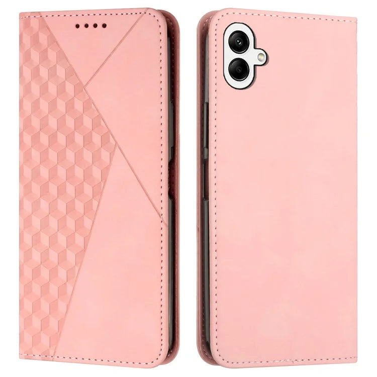 For Samsung Galaxy A05 4G Case Imprinted Pattern Stand Phone Shell Skin-touch Wallet Leather Cover