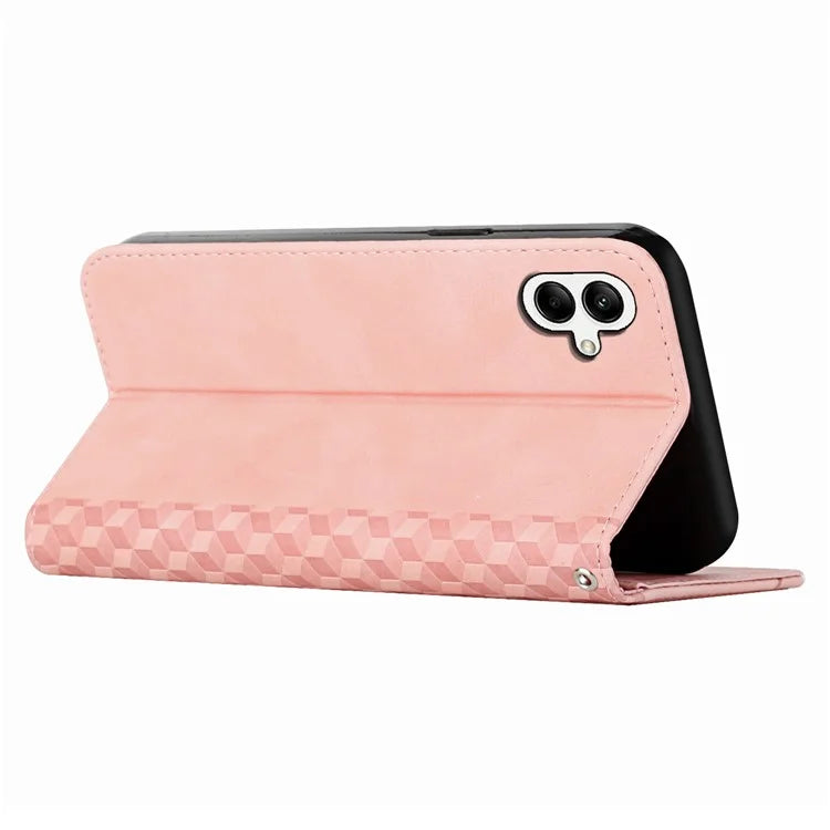 For Samsung Galaxy A05 4G Case Imprinted Pattern Stand Phone Shell Skin-touch Wallet Leather Cover