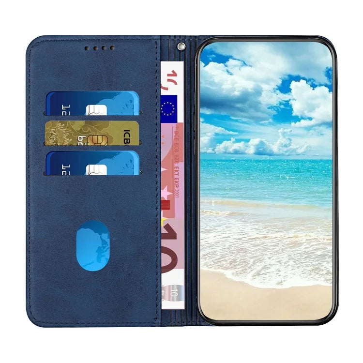 For Samsung Galaxy A05 4G Case Imprinted Pattern Stand Phone Shell Skin-touch Wallet Leather Cover
