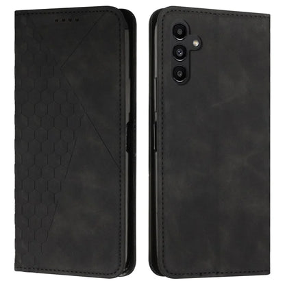 For Samsung Galaxy A05s 4G PU Leather Phone Case Imprinted Rhombus Stand Skin-touch Wallet Cover