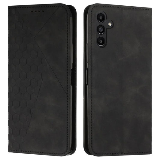 For Samsung Galaxy A05s 4G PU Leather Phone Case Imprinted Rhombus Stand Skin-touch Wallet Cover
