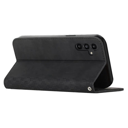 For Samsung Galaxy A05s 4G PU Leather Phone Case Imprinted Rhombus Stand Skin-touch Wallet Cover
