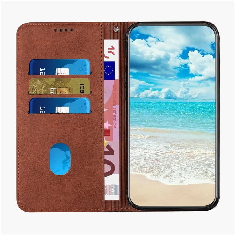 For Samsung Galaxy A05s 4G PU Leather Phone Case Imprinted Rhombus Stand Skin-touch Wallet Cover
