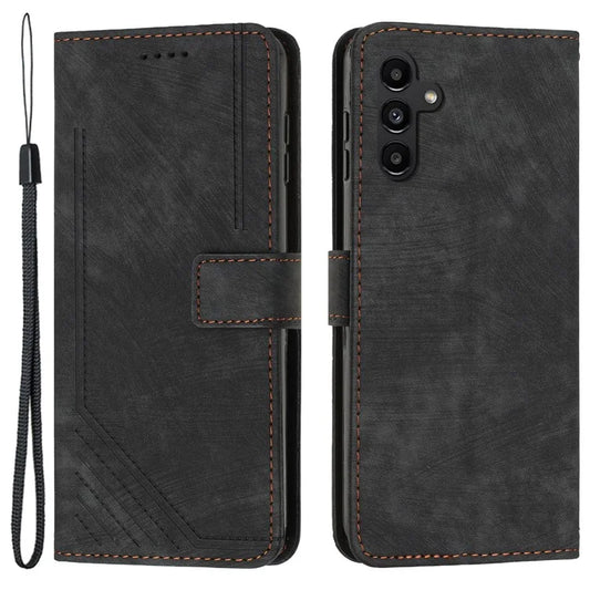 For Samsung Galaxy A05s 4G Imprinted Phone Case TPU+PU Leather Shell Skin-touch Wallet Stand Cover