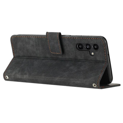 For Samsung Galaxy A05s 4G Imprinted Phone Case TPU+PU Leather Shell Skin-touch Wallet Stand Cover