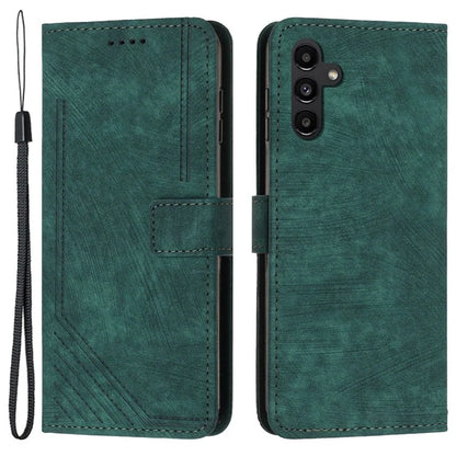 For Samsung Galaxy A05s 4G Imprinted Phone Case TPU+PU Leather Shell Skin-touch Wallet Stand Cover