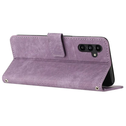For Samsung Galaxy A05s 4G Imprinted Phone Case TPU+PU Leather Shell Skin-touch Wallet Stand Cover