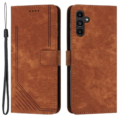 For Samsung Galaxy A05s 4G Imprinted Phone Case TPU+PU Leather Shell Skin-touch Wallet Stand Cover