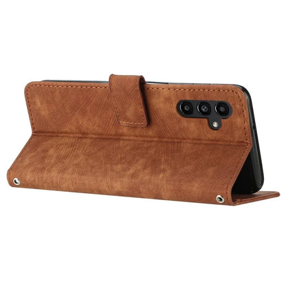 For Samsung Galaxy A05s 4G Imprinted Phone Case TPU+PU Leather Shell Skin-touch Wallet Stand Cover
