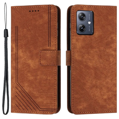 Skin-touch Case for Motorola Moto G54 5G Cover PU Leather Stand Phone Shell