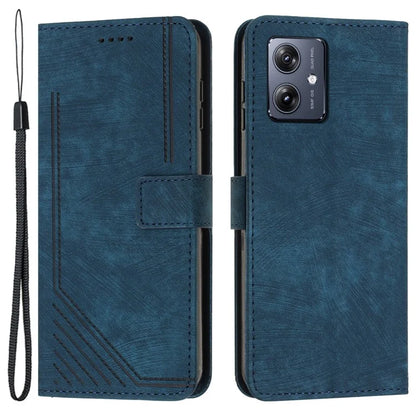 Skin-touch Case for Motorola Moto G54 5G Cover PU Leather Stand Phone Shell