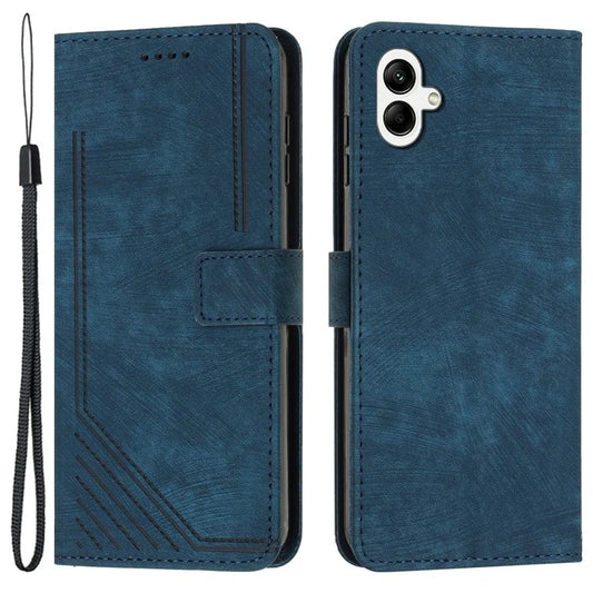 For Samsung Galaxy A05 4G Case Imprint TPU+PU Leather Stand Wallet Phone Protector