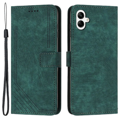 For Samsung Galaxy A05 4G Case Imprint TPU+PU Leather Stand Wallet Phone Protector