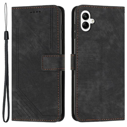 For Samsung Galaxy A05 4G Case Imprint TPU+PU Leather Stand Wallet Phone Protector