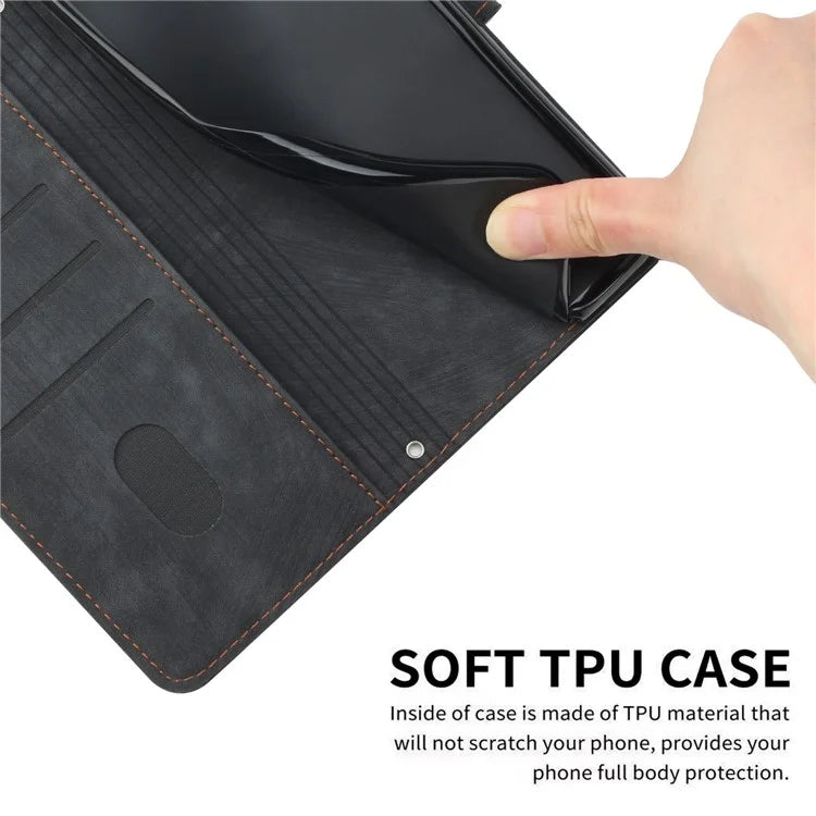 For Samsung Galaxy A05 4G Case Imprint TPU+PU Leather Stand Wallet Phone Protector