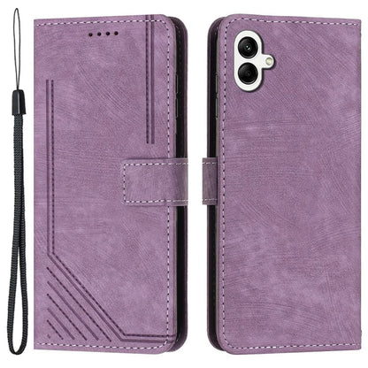 For Samsung Galaxy A05 4G Case Imprint TPU+PU Leather Stand Wallet Phone Protector