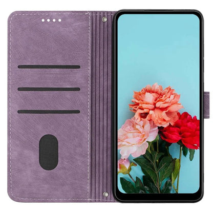 For Samsung Galaxy A05 4G Case Imprint TPU+PU Leather Stand Wallet Phone Protector