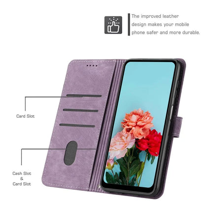 For Samsung Galaxy A05 4G Case Imprint TPU+PU Leather Stand Wallet Phone Protector