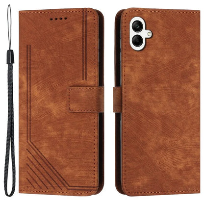 For Samsung Galaxy A05 4G Case Imprint TPU+PU Leather Stand Wallet Phone Protector