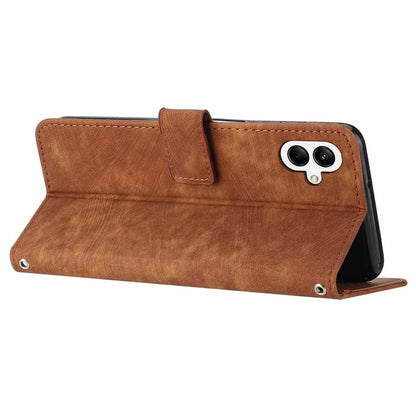 For Samsung Galaxy A05 4G Case Imprint TPU+PU Leather Stand Wallet Phone Protector