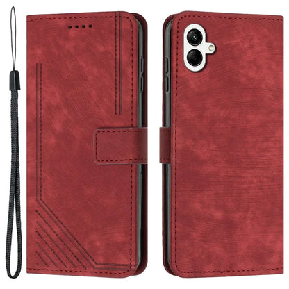 For Samsung Galaxy A05 4G Case Imprint TPU+PU Leather Stand Wallet Phone Protector