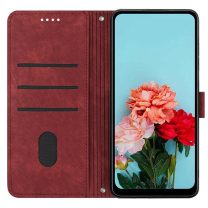 For Samsung Galaxy A05 4G Case Imprint TPU+PU Leather Stand Wallet Phone Protector