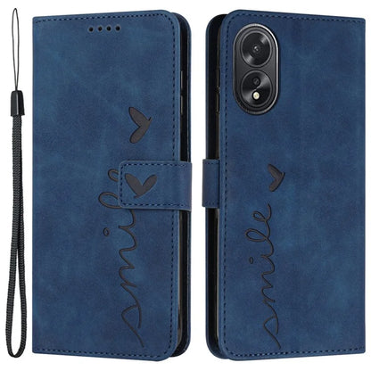 For Oppo A38 4G / A18 4G Case Heart Shape Imprinted Leather Phone Protector