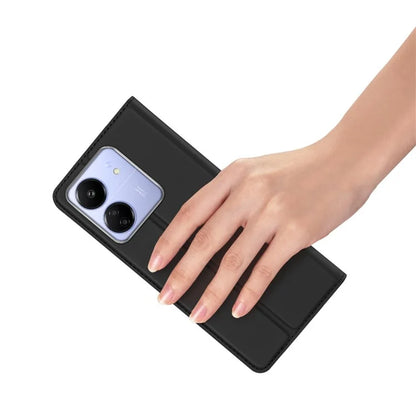 DUX DUCIS Skin Pro Series For Xiaomi Poco M6 5G / Poco C65 4G / Redmi 13C 4G Case Card Holder Leather Cover