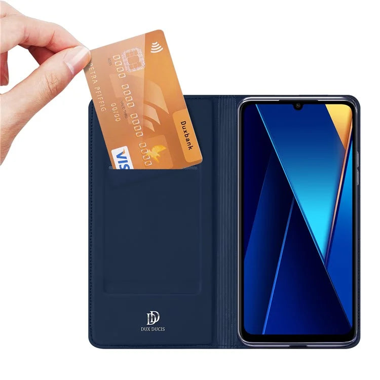 DUX DUCIS Skin Pro Series For Xiaomi Poco M6 5G / Poco C65 4G / Redmi 13C 4G Case Card Holder Leather Cover