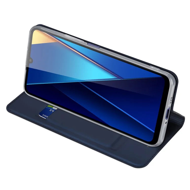 DUX DUCIS Skin Pro Series For Xiaomi Poco M6 5G / Poco C65 4G / Redmi 13C 4G Case Card Holder Leather Cover