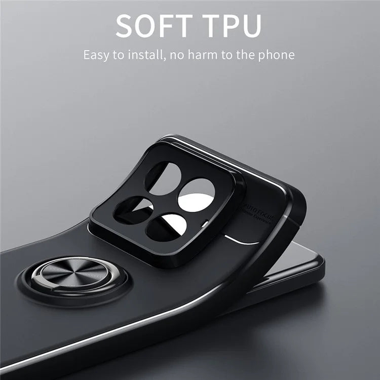For Xiaomi 14 Pro Case Shockproof Finger Ring Holder TPU Phone Cover with Kickstand