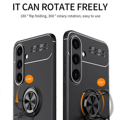 For Samsung Galaxy S24 Case Anti-Scratch Ring Kickstand TPU Phone Cover