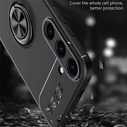 For Samsung Galaxy S24 Case Anti-Scratch Ring Kickstand TPU Phone Cover